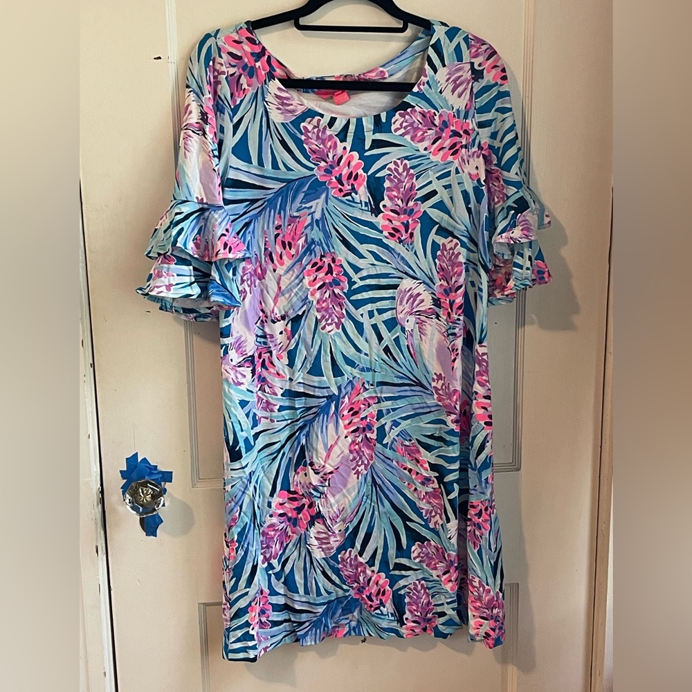 Lilly Pulitzer Pink and Blue Floral Dress